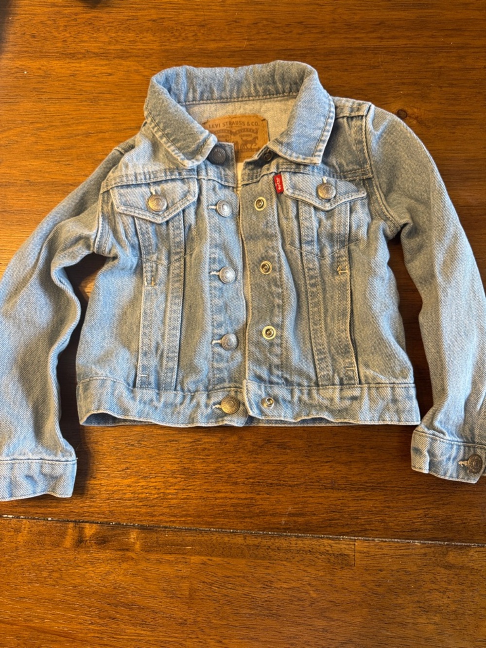 Levi's Kids Light Wash Denim Jacket with Red Tab